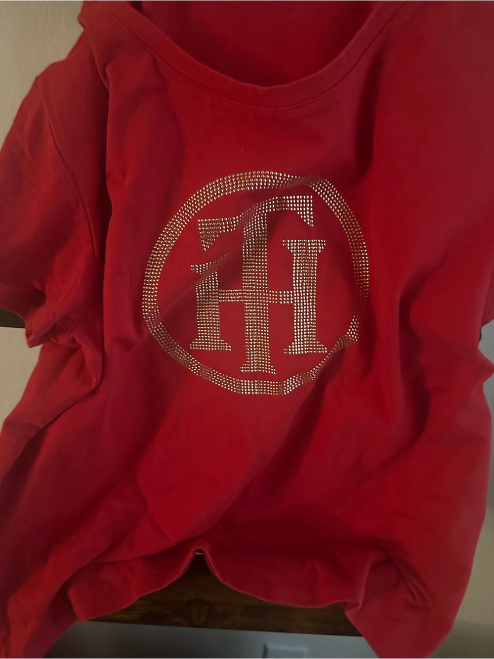 Tommy Hilfiger T Shirt Womens XL Red